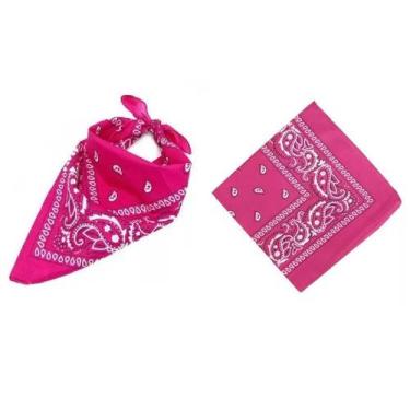 Imagem de Bandana Faixa Lenço Cabelo Rosa Pink Unissex Poliéster - Lynx produçõe