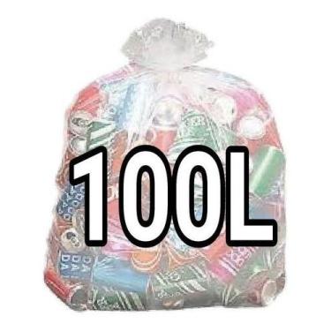 Imagem de Saco De Lixo Transparente 100l Reforçado 100 Un - HIGIPACK