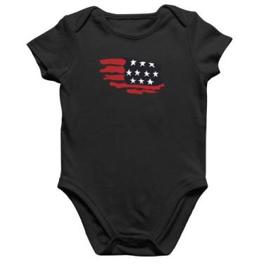 Imagem de Body Bebê Algodão Handrawn Flag - Foca na Moda, Preto, G