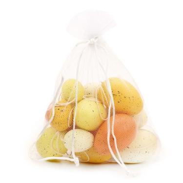 Imagem de Ovo de Páscoa Decorativo para Pendurar Rústico - Laranja e Amarelo - 6