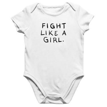 Imagem de Body Bebê Algodão Fight Like a Girl - Foca na Moda, Branco, G