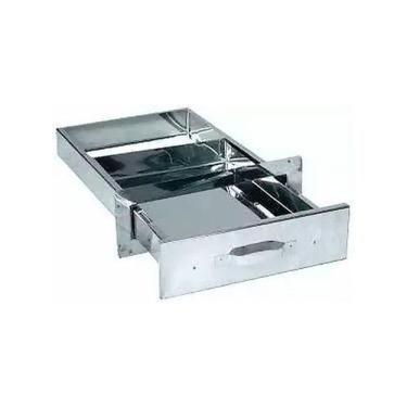 Imagem de Gaveta Cinzeiro Aço Inox Churrasqueira Alvenaria 47x31x4,5cm - Santa E