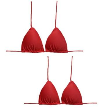 Imagem de Kit com 2 Biquíni cortininha avulso com bojo top Parte de cima do biqu