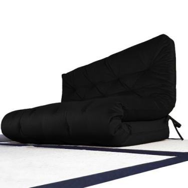 Imagem de Futon Sofa Cama King SEM BASE DE MADEIRA 1,60m x 1,90m Preto - R9 Desi