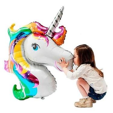 Imagem de Balão Metalizado De Unicórnio - 1 Metro - Balao Met