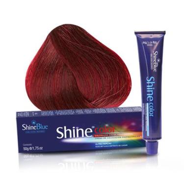 Imagem de Coloração 6.66 Louro Escuro Vermelho Intenso Shine Blue 50g
