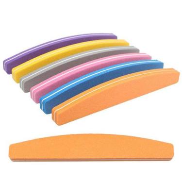 Imagem de Kit 20 Lixas Unhas Bumerangue Polidoras Profissional Nail - MR Vendas