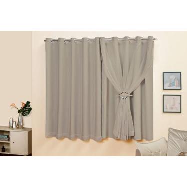 Imagem de Cortina Sala Escritorio Corta Luz Com Voil Ic 2,00x1,60 - Empório Luz,