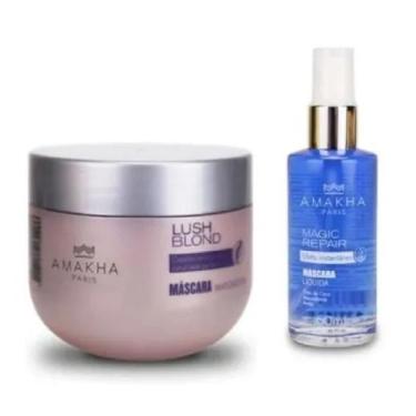Imagem de Kit Lush Blond Máscara Matizadora 300g + Fortificante 600 ml - Amakha 