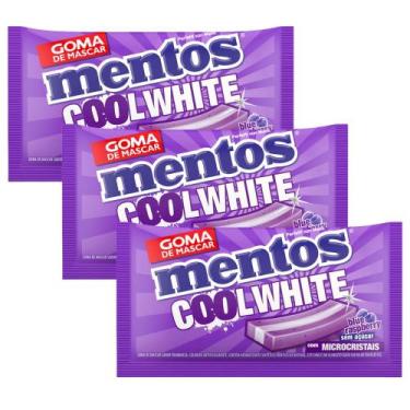Imagem de Kit 3 Chiclete Mentos Cool White Blue Raspberry 8,5g