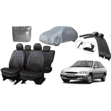 Imagem de Kit Capas de Couro Escort 83-95 + Capa de Cobrir + Limpador de Parabri