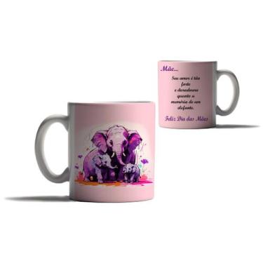 Imagem de Caneca Presente Dia das Mães Mãe Elefante Filho Mamãe  - Enjoy Shop, E
