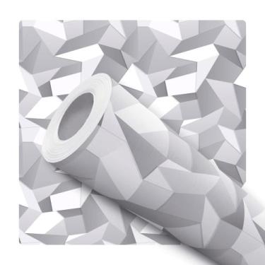 Imagem de Papel de Parede Vinílico Abstrato Geométrico Efeito Visual 3d 10m - DE