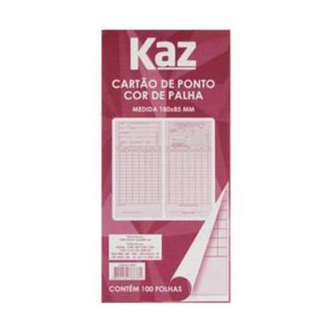 Imagem de Cartao de ponto palha c/100 unidades - kaz