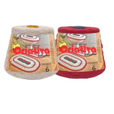 Imagem de Kit 2 Unidades Barbante Criativa 1Kg N.º 6 - Criativa Utilidades
