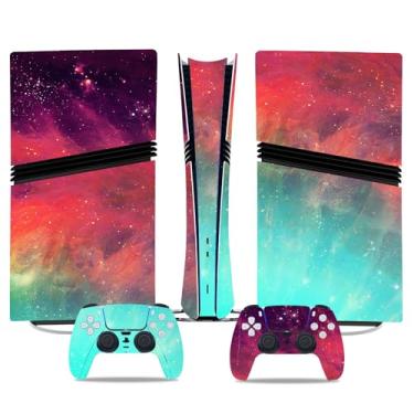 Imagem de Skin Wrap para PS5 Pro Digital Edition, adesivo de vinil protetor para controle de console de jogos (azul)