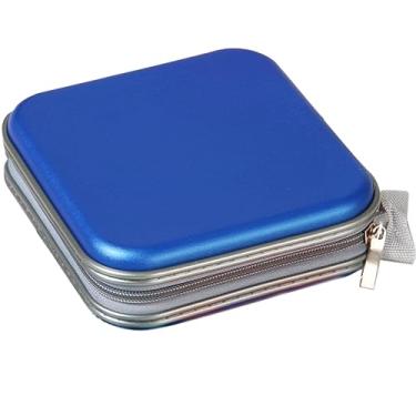 Imagem de Estojo de CD, CD/DVD, estojo de armazenamento, capa azul para DVD, fichário com capacidade 40 (QX115)