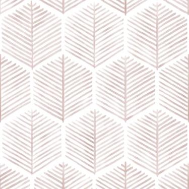 Imagem de MelunMer Papel de parede rosa moderno Peel and Stick Boho Papel de parede removível para quarto, papel de contato para armários/gavetas, papel de parede geométrico para banheiro rosa/branco 43 cm ×