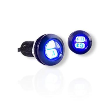 Imagem de Eagle Eye 18 mm 5730SMD Luz de neblina LED de alta potência DRL Lâmpadas de sinal reserva - Azul (6 peças)