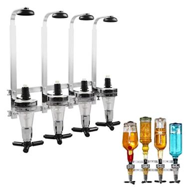 Imagem de MUGLIO Dispensador de licor montado na parede, bico giratório, conjunto de utensílios para bebidas, suporte de mordomo, máquina dispensadora de vinho, despejador de bebidas, 30ml por 4 garra