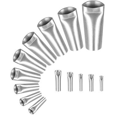 Imagem de Acabamento de calafetamento, 14 peças de aplicador de bocal de calafeta, kit de ferramentas de acabamento de selante de aço inoxidável para janela de cozinha de banheiro, junta de pia
