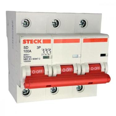 Imagem de Disjuntor Steck ''Din'' Tripolar 100A. C