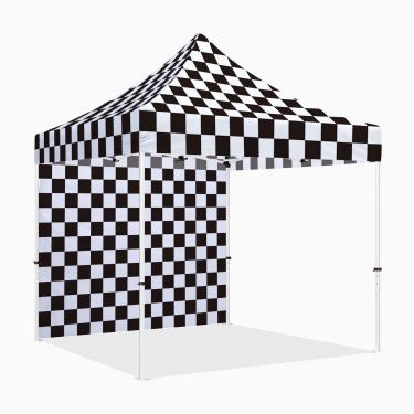 Imagem de Tenda de dossel pop-up 25 x 25 cm com paredes laterais, ABLEM8CANOPY ULTRA8 Series Heavy Duty Instant Tolopy Tenda para eventos comerciais ou esportivos ao ar livre, pátio, quintal, quadriculado (quadriculado, 1 parede inteira)