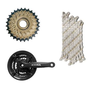 Imagem de Kit Relação Bike 21v Corrente Catraca Pedivela Aro 26 e 29