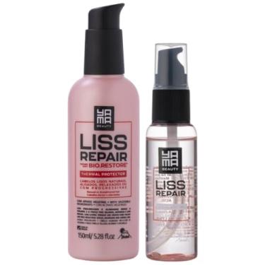 Imagem de Kit Finalizador Serum E Protetor Térmico Yama Liss Repair Profissional Cabelos Lisos E Saudáveis
