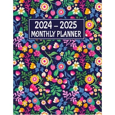 Imagem de 2024-2025 Monthly Planner: 2 Year Schedule Organizer with Floral Cover (January 2024 To December 2025)