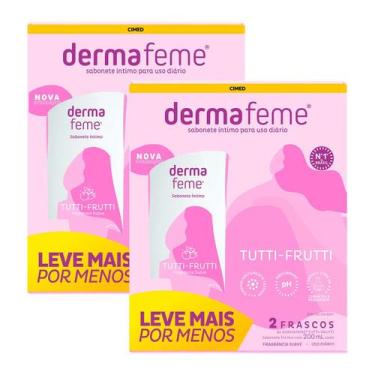 Imagem de Kit c/ 2 Packs - Sabonete Íntimo Dermafeme Tutti-Frutti 200ml - Cimed