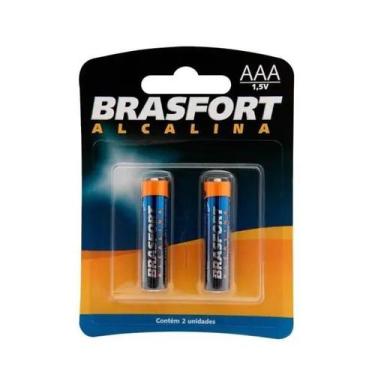 Imagem de Pilha brasfort aaa 1,5v alcalina - BRASFORTE