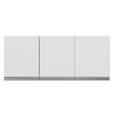 Imagem de Armário Aéreo para Cozinha Lavanderia Andréia 3 Portas 120cm Branco-MA