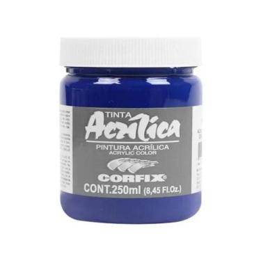 Imagem de Tinta Acrílica 250ml G1 086 Azul Ftalocianina Corfix, 086 - AZUL FTALO