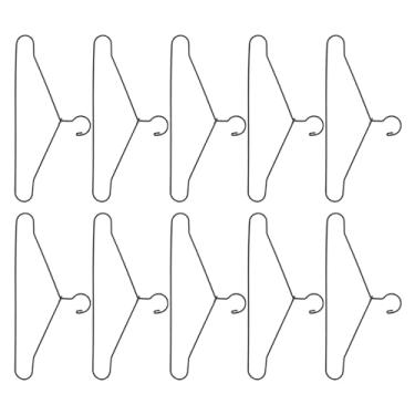 Imagem de 10pcs Miniature Doll Roupos Cabides de Metal de Metal Acessórios de Decoração de Armário de Desenhos Animados - Preto 65 Mm para Armazenamento de Guarda -roupa Elegante (65 mm) (150mm)