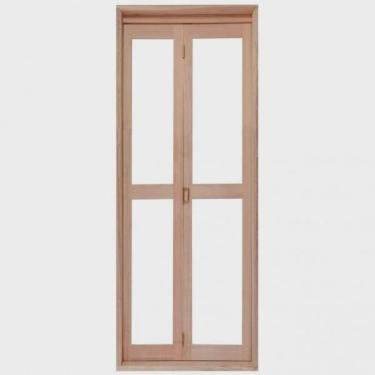 Imagem de Porta de Madeira Camarão 213x74cm com Marco e Batente 14cm ewk P25 Rondosul
