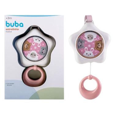 Imagem de Mobile Para Berço e Carrinho Estrelinha Musical Rosa Hora do Soninho Buba - 12763