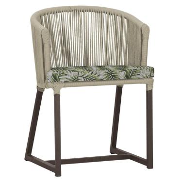 Imagem de Cadeira De Jantar Noronha Alumínio Marrom E5 Trama Original Rami