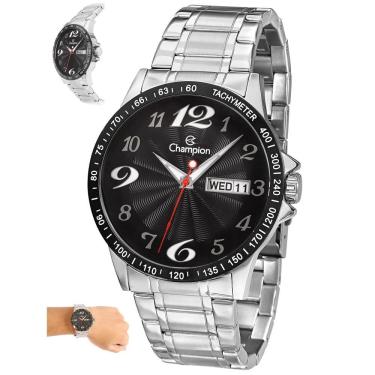 Imagem de Relógio Champion Masculino Ref: Ca31159t Casual Aço Prateado