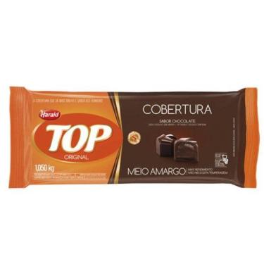 Imagem de Cobertura de Chocolate Meio Amargo Top Barra 1,050kg - Harald