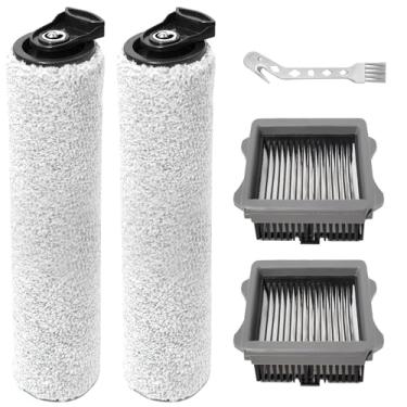 Imagem de DianSung Escova de rolo + peças de substituição de filtro para aspirador de pó seco e molhado Tineco FLOOR ONE S5 Steam/IFLOOR 5 Stea, conjunto de acessórios 2 rolos de escova + 2 filtros