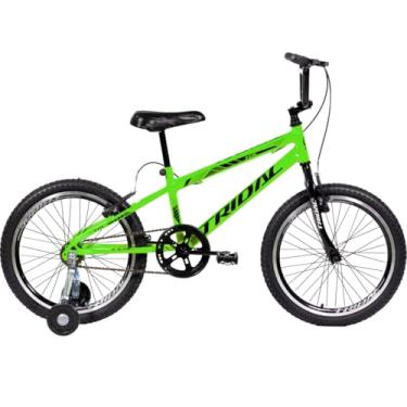 Imagem de Bicicleta Infantil Aro 20 BMX Cross Tridal com Roda Lateral (Verde)