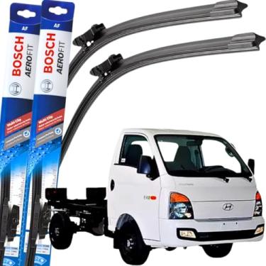 Imagem de Par Palheta Limpador Parabrisa Dianteiro Silicone Bosch Paleta Hyundai HR 2007 á→ 2024