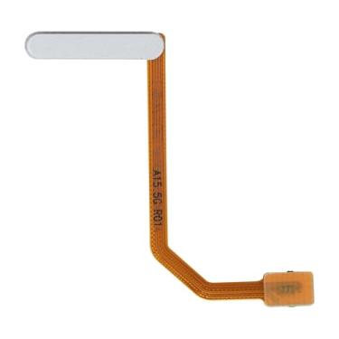 Imagem de BESJMYT Para Samsung Galaxy A15 5G Botão Liga/Desliga Azul Mágico e Sensor de Impressão Digital Cabo Flexível Substituição Lateral Botão de Controle Liga/Desliga Conector Peças de Reparo SM-A156U