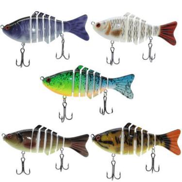 Imagem de Kit 5 Iscas Artificiais Lambari Articulada Traira Tucunare