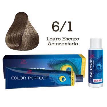 Imagem de Coloração Color Perfect + Emulsão Oxi  Wella Professionals, 6/1 Louro 