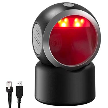 Imagem de Scanner de códigos de barras omnidirecional, mãos livres, leitor automático de códigos de barras, Symcode USB scanner com sensor automático de imagem Barocde Scanner