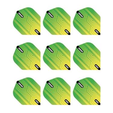 Imagem de RED DRAGON Vôos de dardo iônico verde e amarelo hardcore - 3 conjuntos por pacote (9 voos de dardo no total)