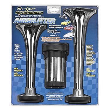 Imagem de Wolo (415) Chifres de trompete de metal cromado Airsplitter - 12 volts, tom baixo e alto