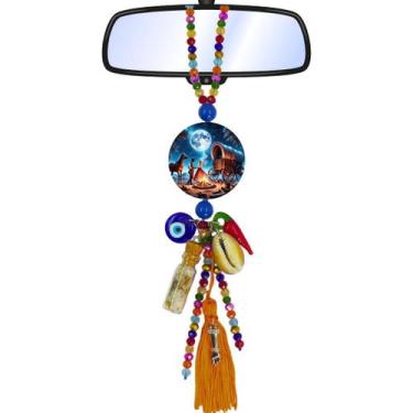 Imagem de Chaveiro Guia Patuá Proteção Ciganos Retrovisor Carro - Balaio de Sant